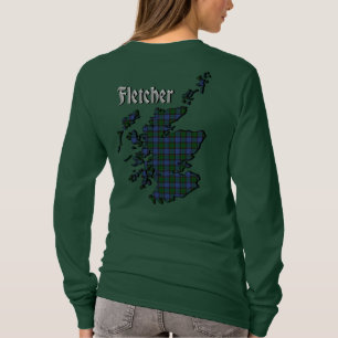 T-shirt Fletcher Clan Badge & Tartan avec devise Femmes