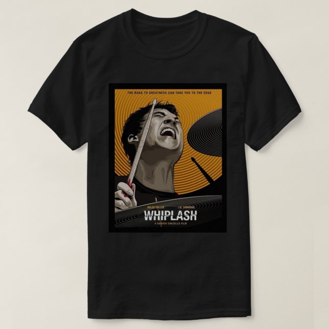 T-shirt Fletcher Drummer Damien Chazelle Whiplash Art Prem (Design devant)