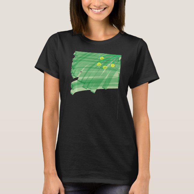 T-shirt Fleur Abstraite (Devant)