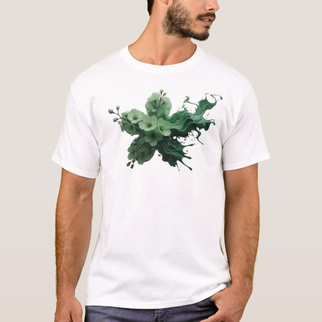 T-shirt FLEUR ABSTRAITE 34 Impression de mode tendance (Devant)