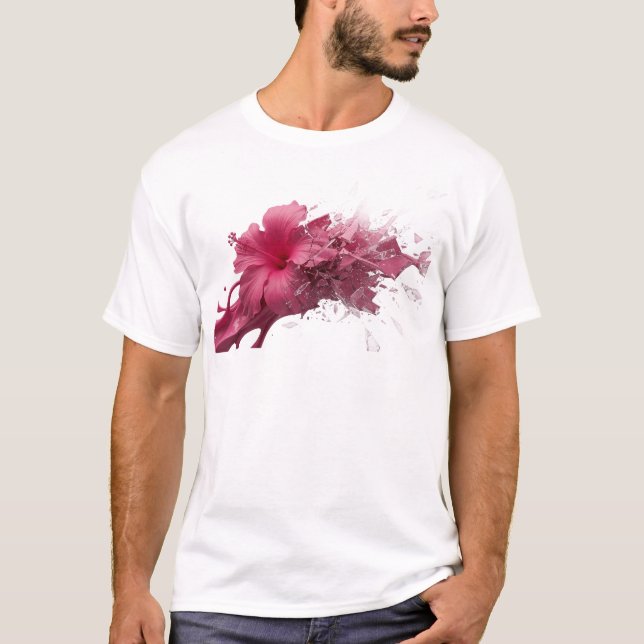 T-shirt Fleur abstraite classique 11 Création originale (Devant)