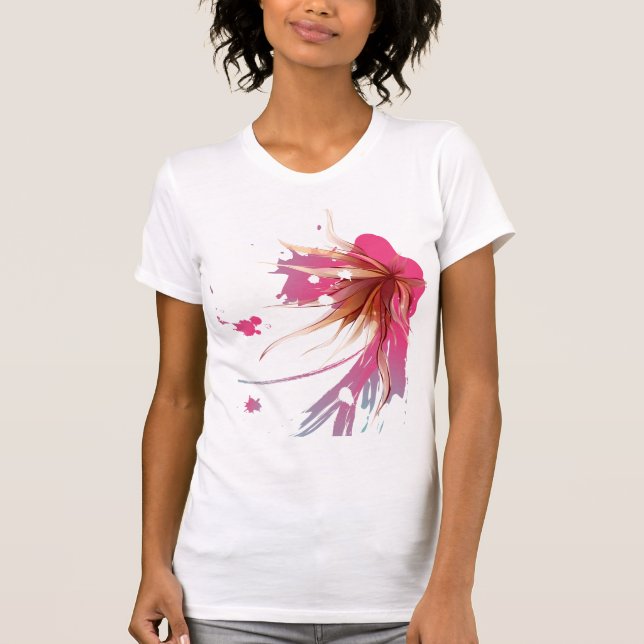 T-shirt Fleur Abstraite d'Hibiscus (Devant)