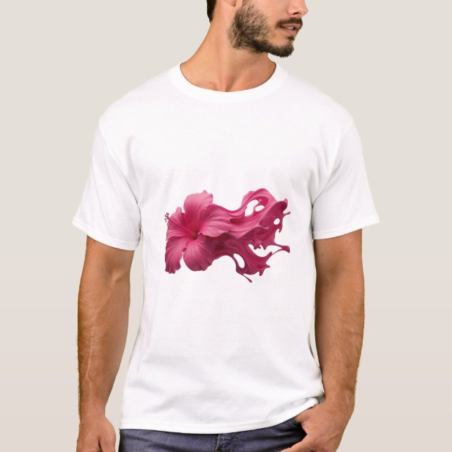 T-shirt Fleur Abstraite Élégante et Stylée Porter (Devant)
