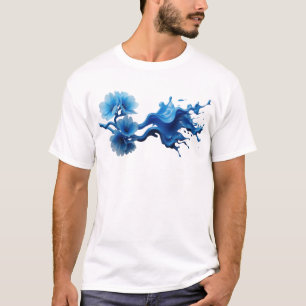 T-shirt Fleur Abstraite Fraîche 16 Art Moderne