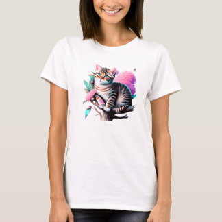 T-shirt fleur acrylique