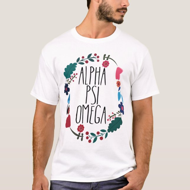 T-shirt Fleur Alpha Psi Omega (Devant)