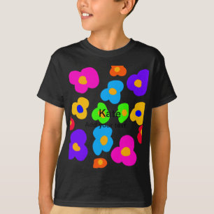T-shirt Fleur Arc-en-ciel Fierté Amour Ajouter Nom Texte L