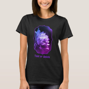 T-shirt Fleur au soleil avec teinte de couleur noir et bla