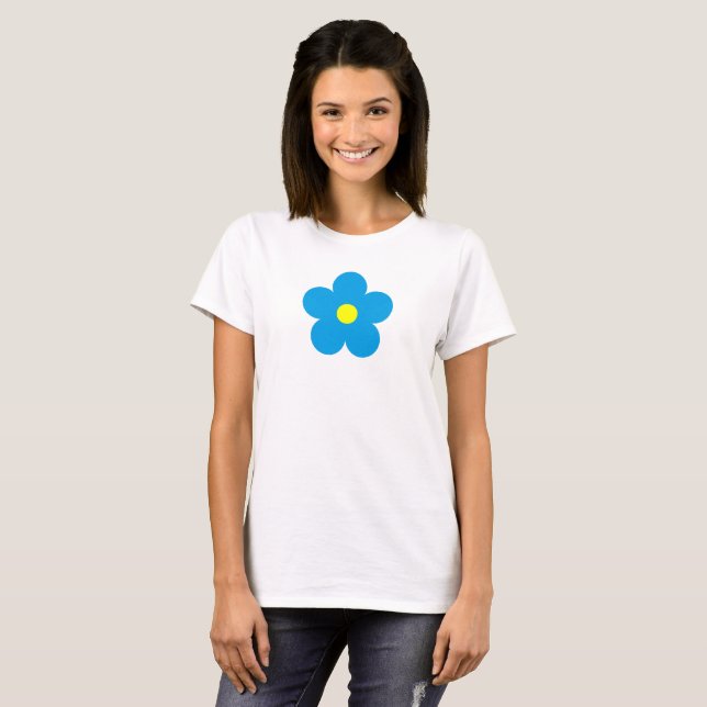 T-shirt Fleur bleue (Devant entier)