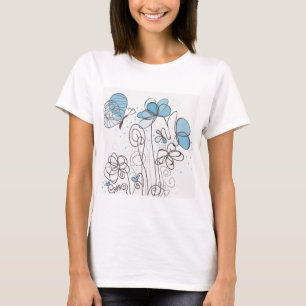 T-shirt Fleur bleue