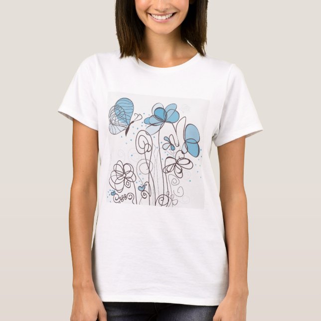T-shirt Fleur bleue (Devant)