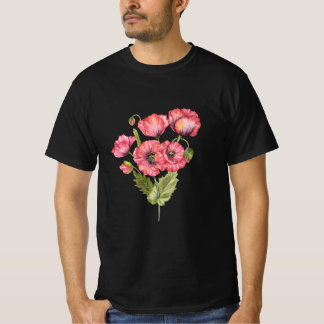 T-Shirt Fleur Botanique Bouquet De Roses Colorées