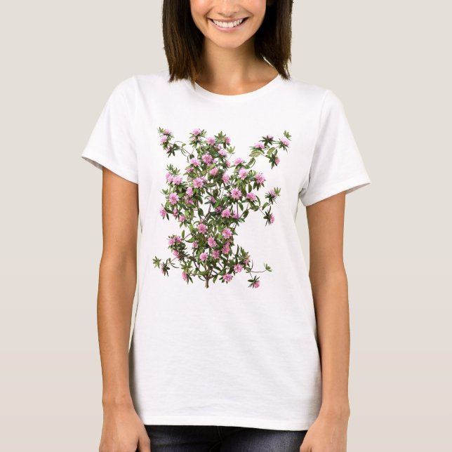 T-shirt Fleur botanique de rhododendron (Devant)