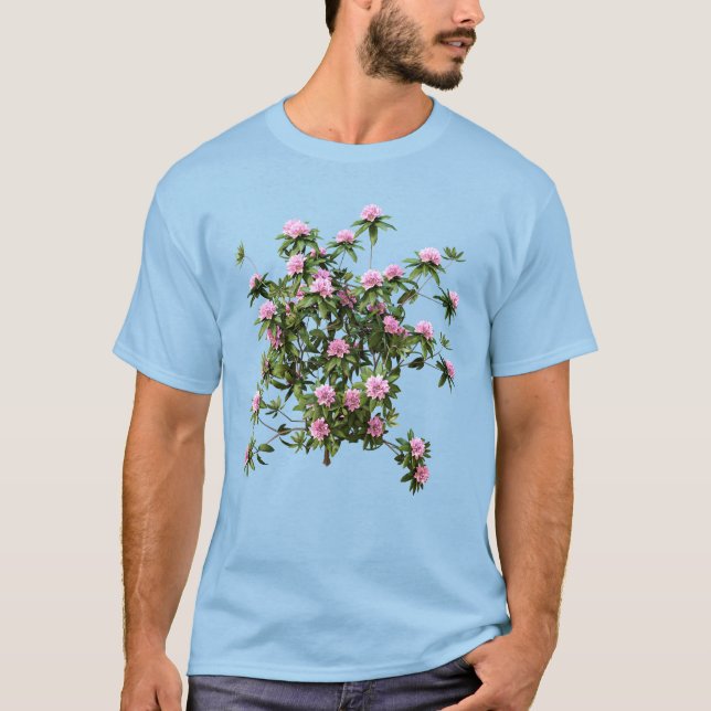 T-shirt Fleur botanique de rhododendron (Devant)