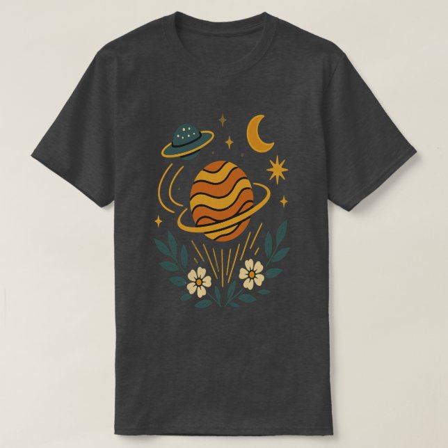 T-shirt Fleur céleste - Cosmos Vintages (Design devant)
