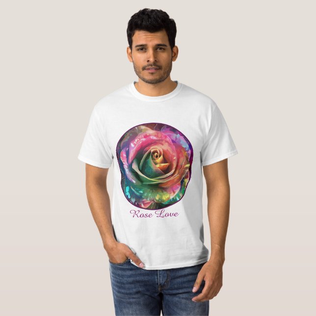 T-shirt Fleur céleste : Rose Alien (Devant entier)