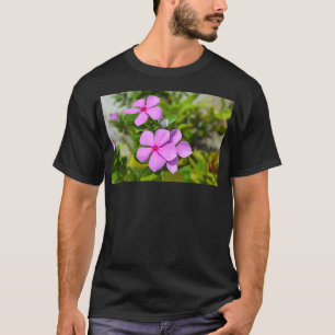 T-shirt Fleur climatique tropicale avec feuilles verts pou