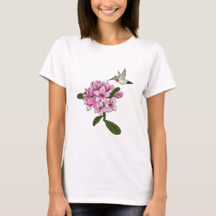 T-shirt Fleur Colibri & Rhododendron