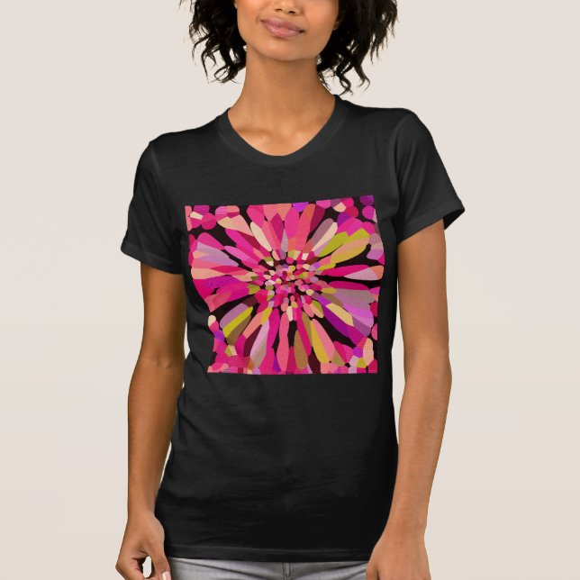 T-shirt Fleur Confetti Rose (Devant)