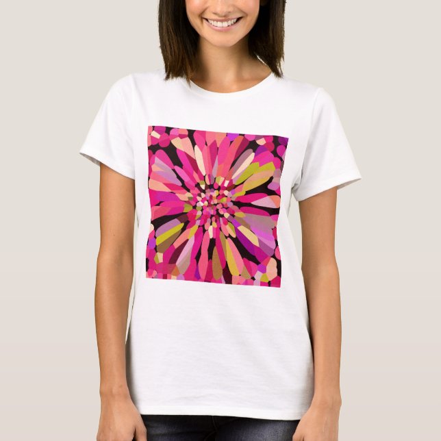 T-shirt Fleur Confetti Rose (Devant)