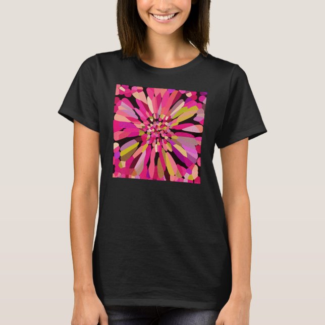 T-shirt Fleur Confetti Rose (Devant)