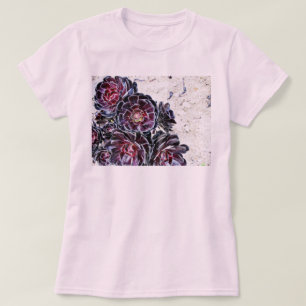 T-shirt Fleur d'Aeonium sur les roches sèches