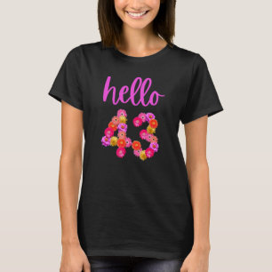 T-shirt Fleur d'anniversaire 43 ans Bonjour 43 C'est My 43
