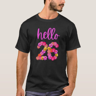 T-shirt Fleur d'anniversaire de 26 ans Bonjour 26 Son My 2