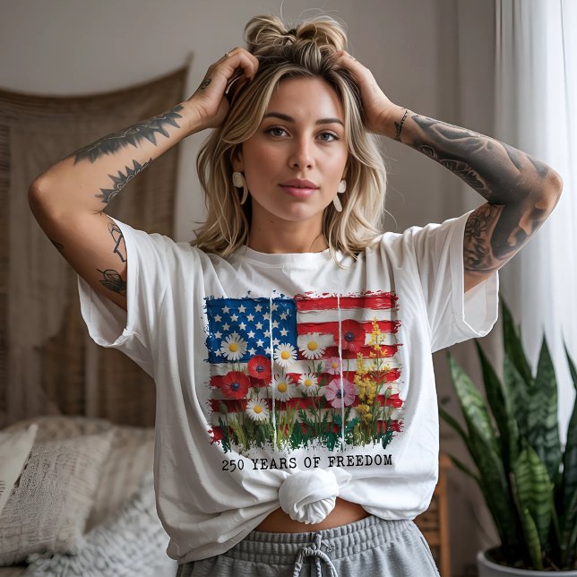 T-shirt Fleur de 250 ans de liberté (Créateur téléchargé)