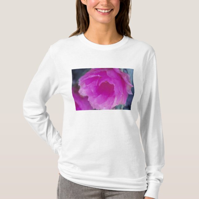 T-shirt Fleur de Cactus Hérisson Rose (Echinocereus (Devant)