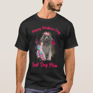 T-shirt Fleur de caniche Bonne fête des mères au meilleur