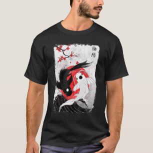 T-shirt Fleur de cerisier carpe koï poisson japonais Sakur