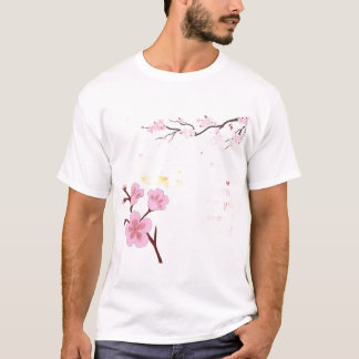 T-shirt Fleur de cerisier en fleurs où vous êtes planté 