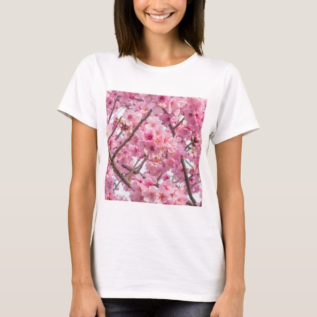 T-shirt Fleur de cerisier rose (Devant)