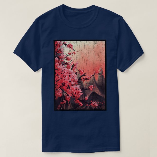 T-shirt Fleur de cerisier vintage Sakura F (Design devant)