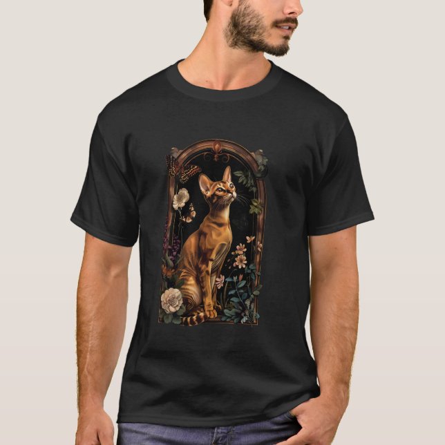 T-shirt Fleur de chat abyssin (Devant)