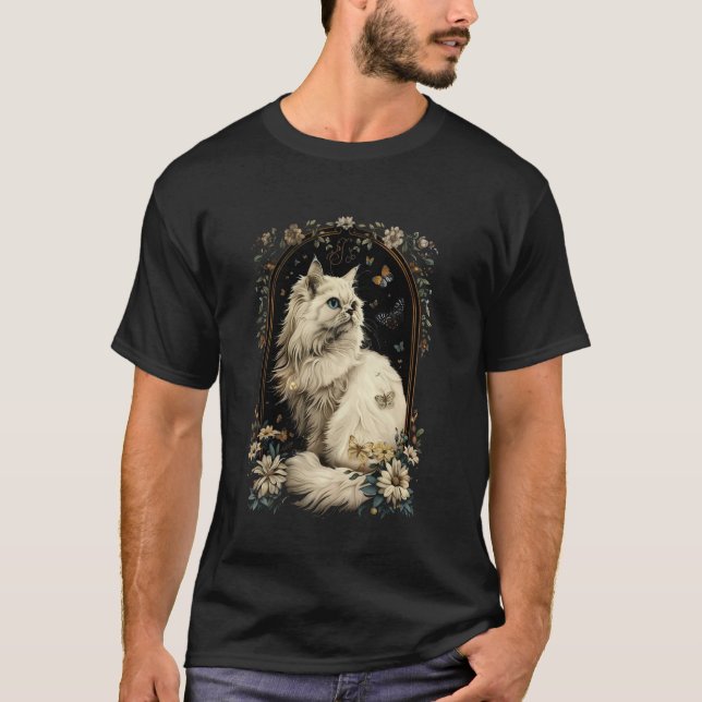 T-shirt Fleur de chat persan (Devant)