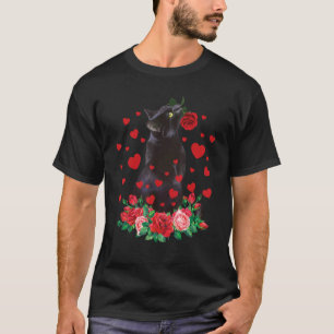 T-shirt Fleur de chat Valentines Jour Cute Kitten Kitty Lo