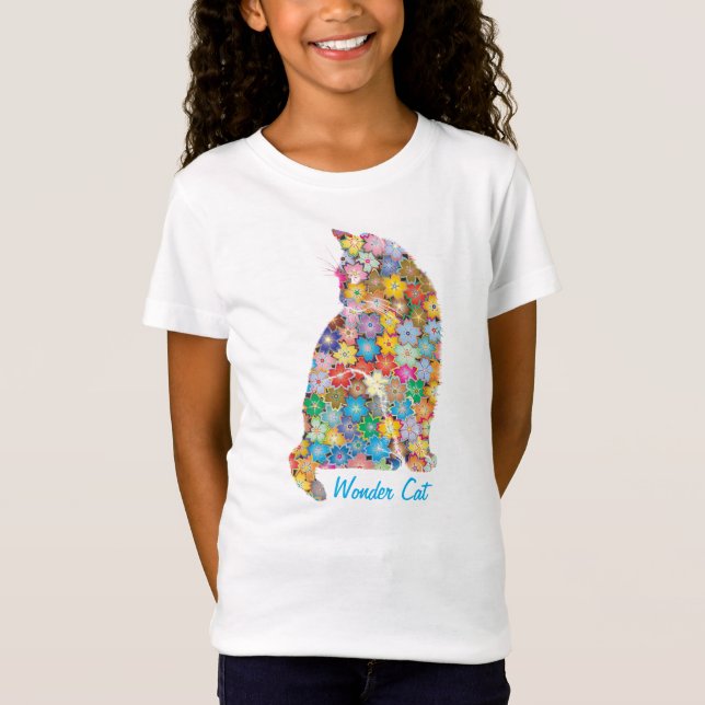 T-Shirt Fleur de chats Kitty Kitten (Devant)