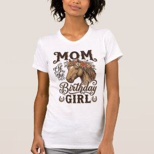 T-shirt Fleur de cheval occidental vintage pour l'annivers