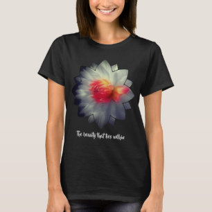 T-shirt Fleur de Dahlia de Beauté Intérieure Mots Inspiran