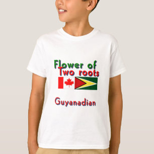 T-shirt Fleur de deux racines guyanaise-canadienne
