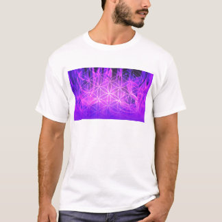 T-shirt Fleur de flamme violette de la vie