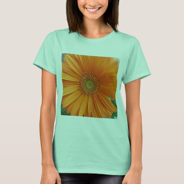 T-shirt Fleur de Gerber orange (Devant)