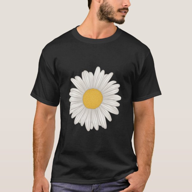 T-shirt Fleur de Gérbera blanche (Devant)