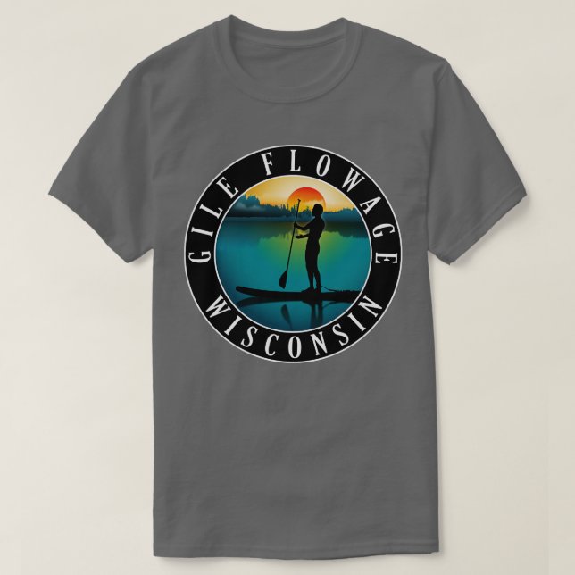 T-shirt Fleur de glace Wisconsin Paddleboard (Design devant)