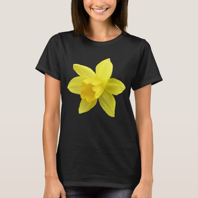 T-shirt Fleur de jonquille jaune unique (Devant)