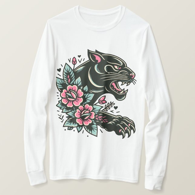 T-shirt Fleur de la Panthère Noire (Design devant)