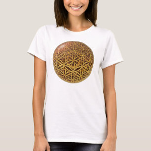 T-shirt Fleur de la vie / Blume des Lebens - bille d'or