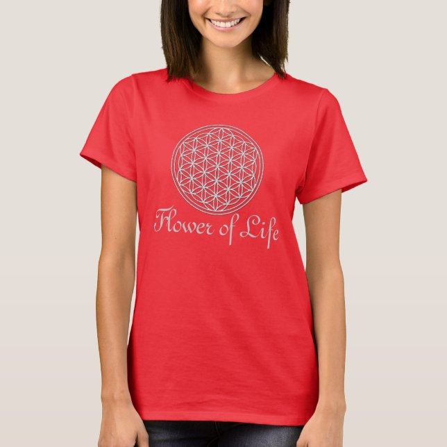 T-shirt Fleur de la vie / Blume des Lebens - blanc (Devant)